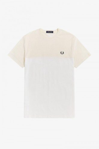 T-shirts piqués à empiècements en tissu éponge