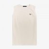 T-shirts sans manches à motif ringer