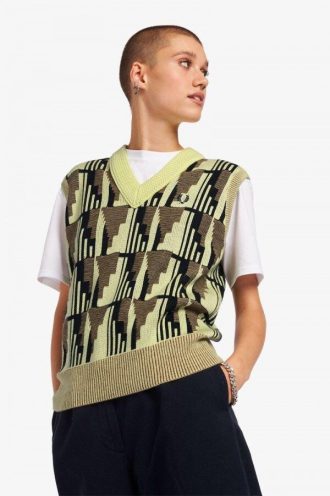 Tricot débardeur en jacquard