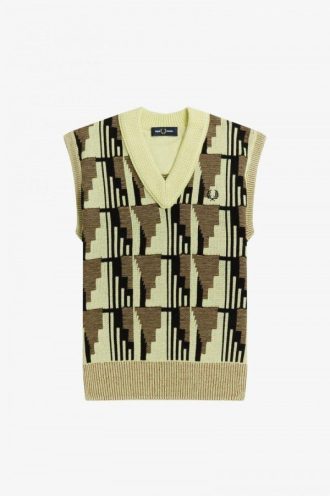 Tricot débardeur en jacquard