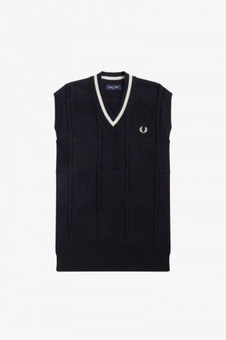 Tricot débardeur en maille torsadée