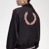 Vestes bomber à doublure imprimée pour femmes