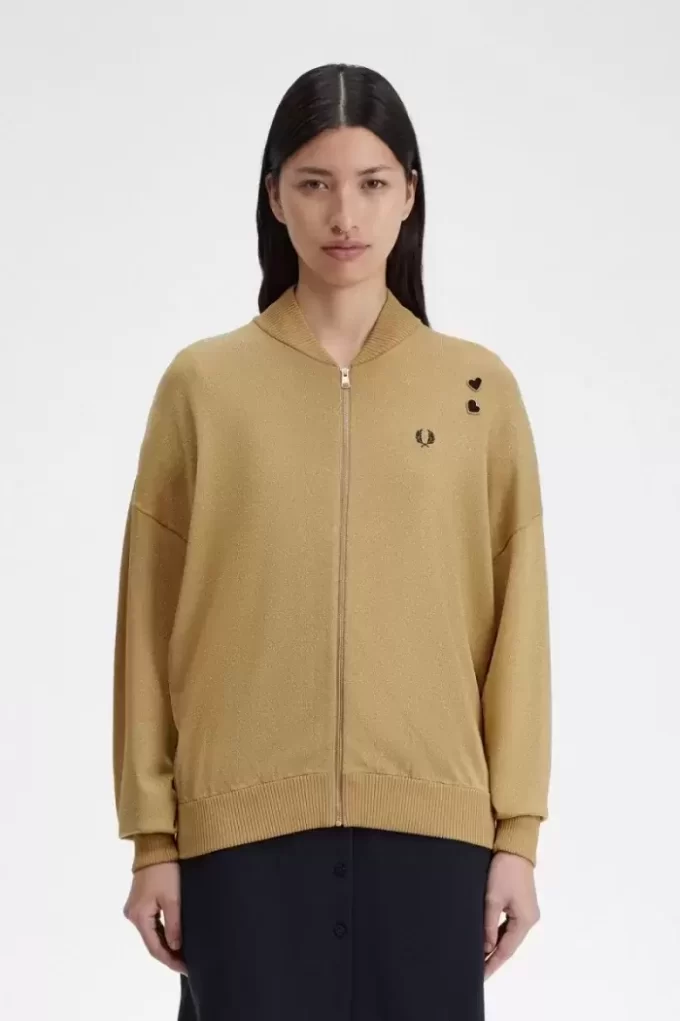 Vestes bomber en tricot métallisé pour femmes 1964