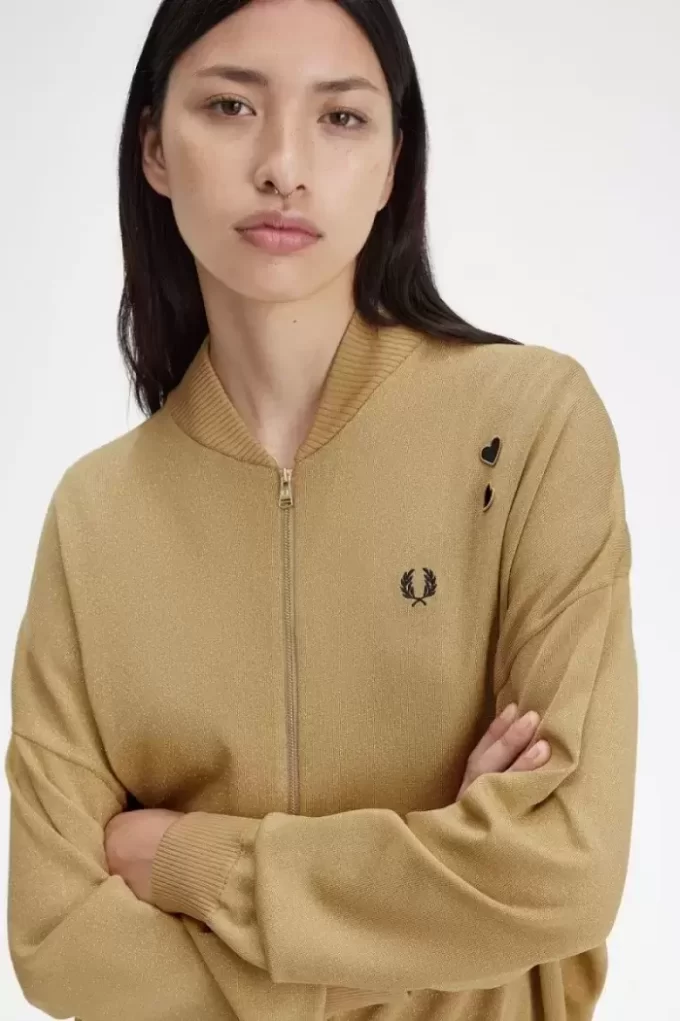 Vestes bomber en tricot métallisé pour femmes 1964