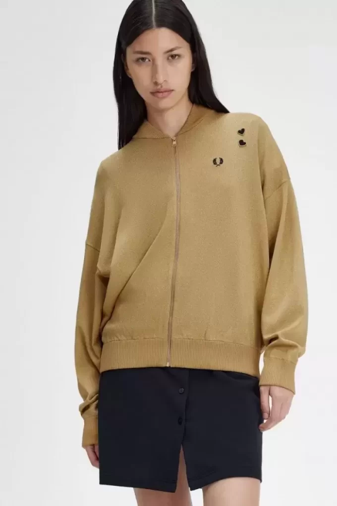 Vestes bomber en tricot métallisé pour femmes 1964