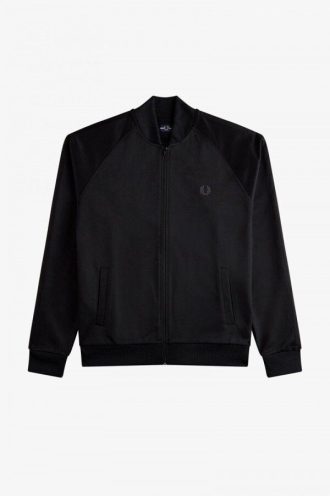 Vestes de survêtement à col bomber et bande ton sur ton