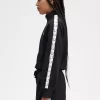 Vestes de survêtement courtes à bandes pour femmes