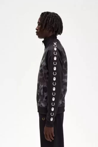 Vestes de survêtement à empiècements camouflage pour homme