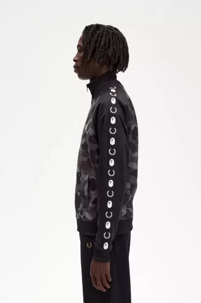 Vestes de survêtement à empiècements camouflage pour homme
