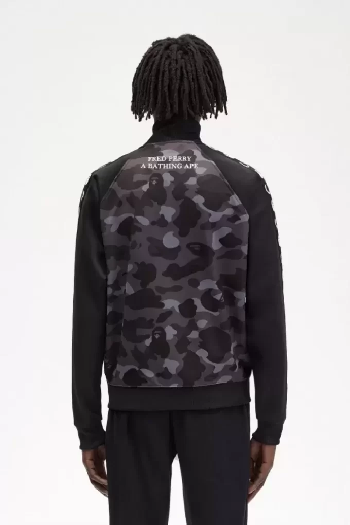 Vestes de survêtement à empiècements camouflage pour homme