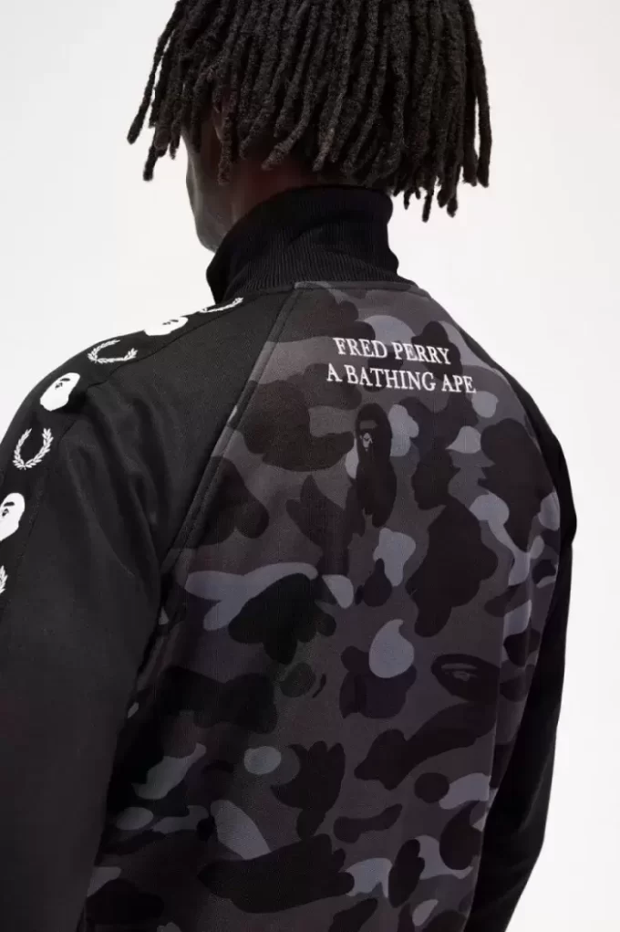 Vestes de survêtement à empiècements camouflage pour homme