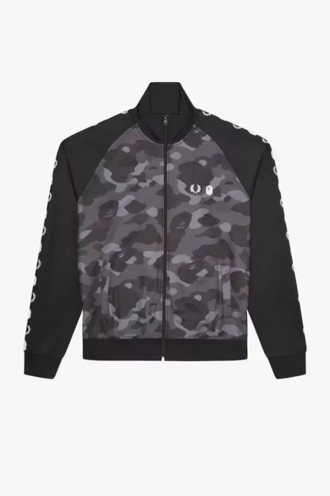 Vestes de survêtement à empiècements camouflage pour homme