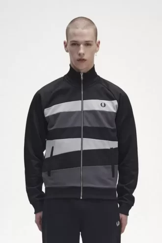 Vestes de survêtement à empiècements contrastés pour hommes