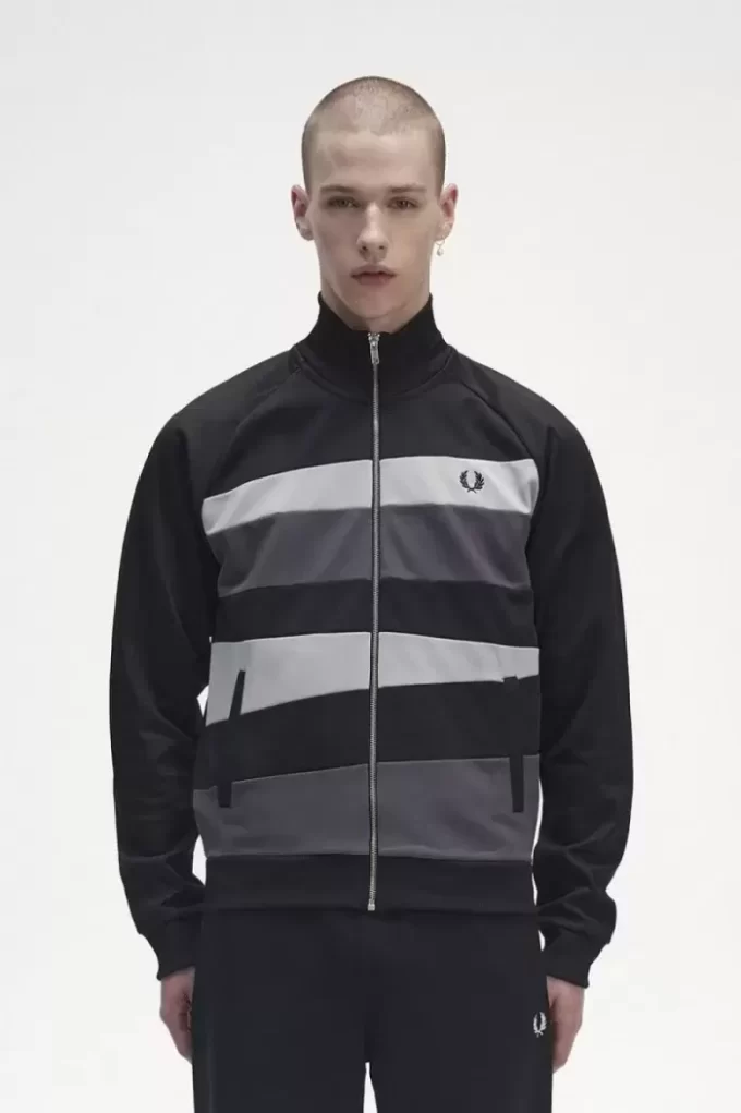 Vestes de survêtement à empiècements contrastés pour hommes