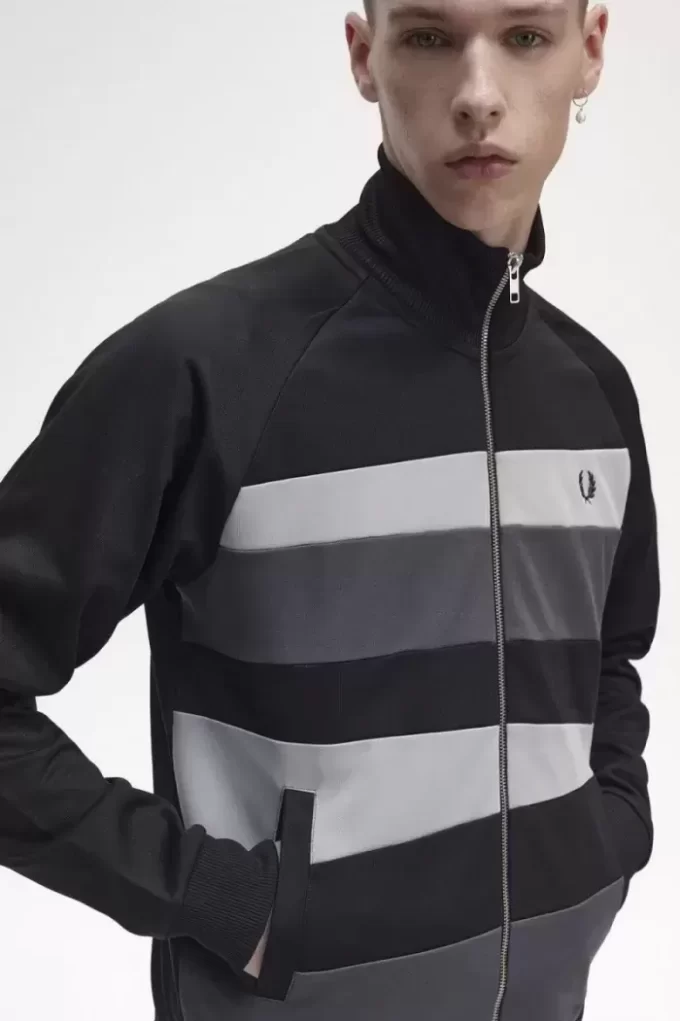 Vestes de survêtement à empiècements contrastés pour hommes