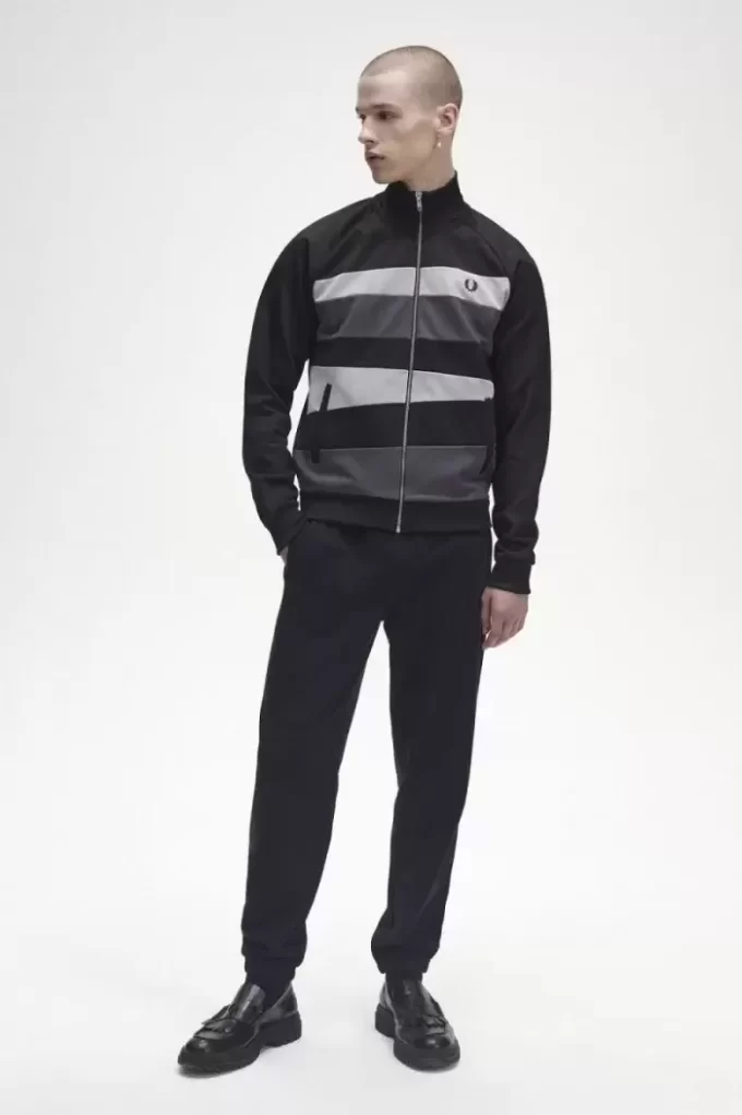 Vestes de survêtement à empiècements contrastés pour hommes