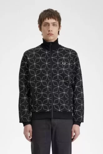 Vestes de survêtement à imprimé géométrique pour hommes