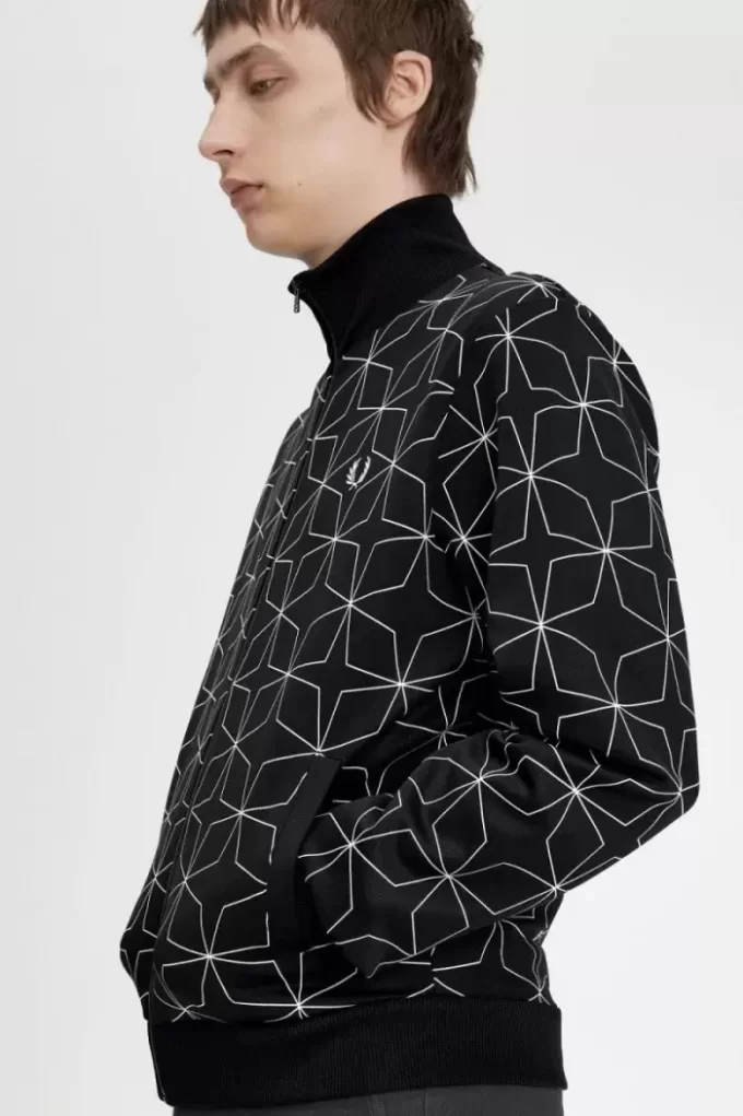 Vestes de survêtement à imprimé géométrique pour hommes