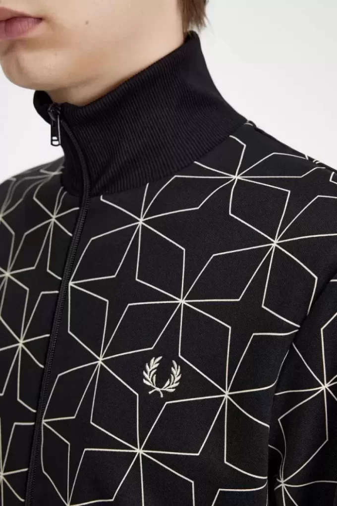 Vestes de survêtement à imprimé géométrique pour hommes