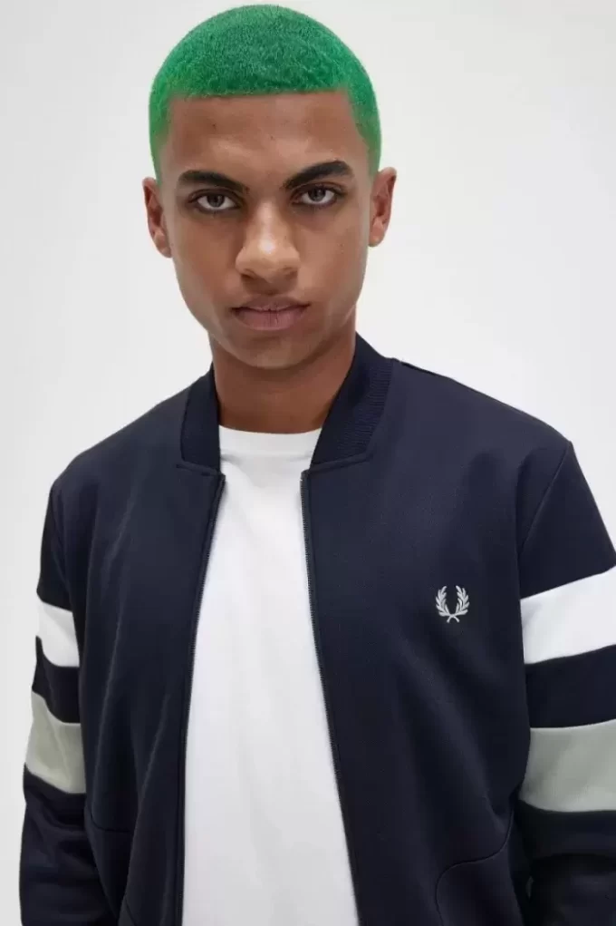 Vestes de survêtement à manches à liserés pour hommes
