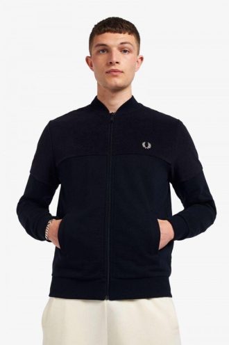 Vestes de survêtement à panneaux en tissu éponge