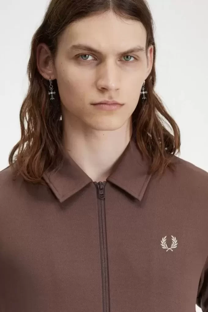 Vestes de survêtement pour hommes avec col à détails de ruban adhésif