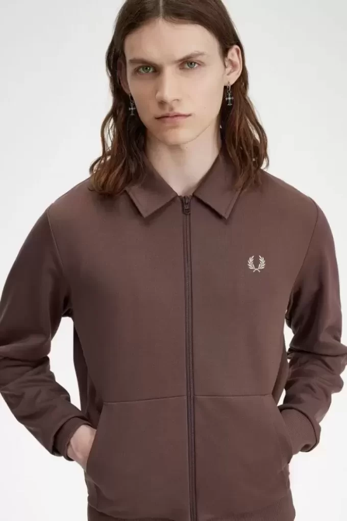 Vestes de survêtement pour hommes avec col à détails de ruban adhésif
