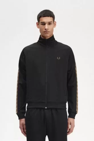 Vestes de survêtement pour hommes à bande contrastée