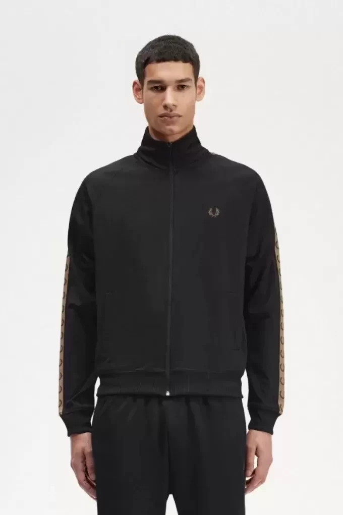 Vestes de survêtement pour hommes à bande contrastée