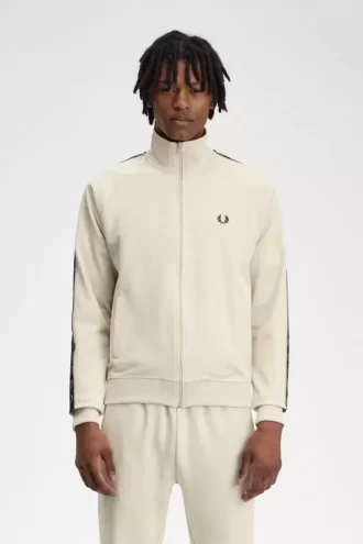Vestes de survêtement pour hommes à bande contrastée