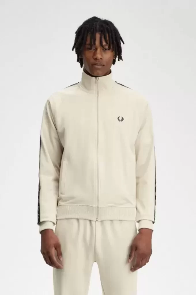 Vestes de survêtement pour hommes à bande contrastée