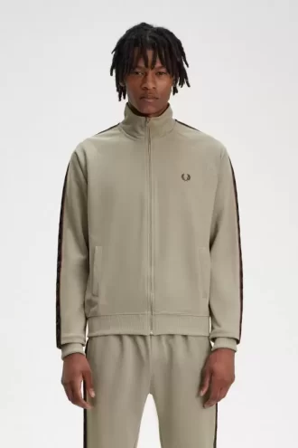 Vestes de survêtement pour hommes à bande contrastée