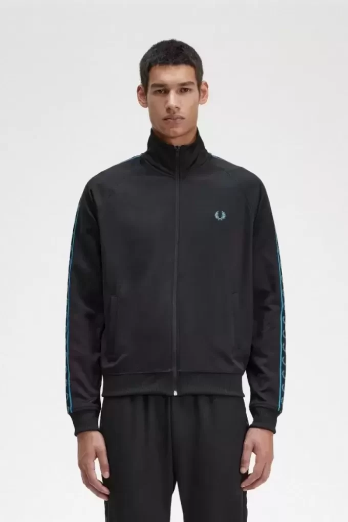 Vestes de survêtement pour hommes à bande contrastée