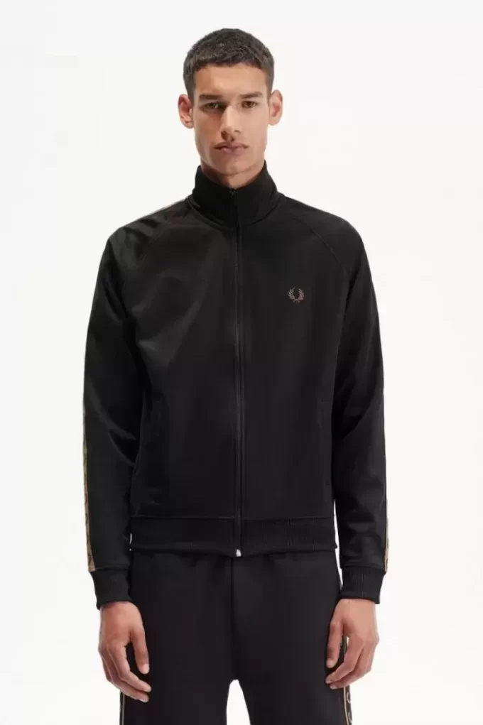 Vestes de survêtement pour hommes à bande contrastée