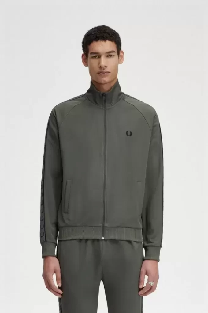 Vestes de survêtement pour hommes à bande contrastée