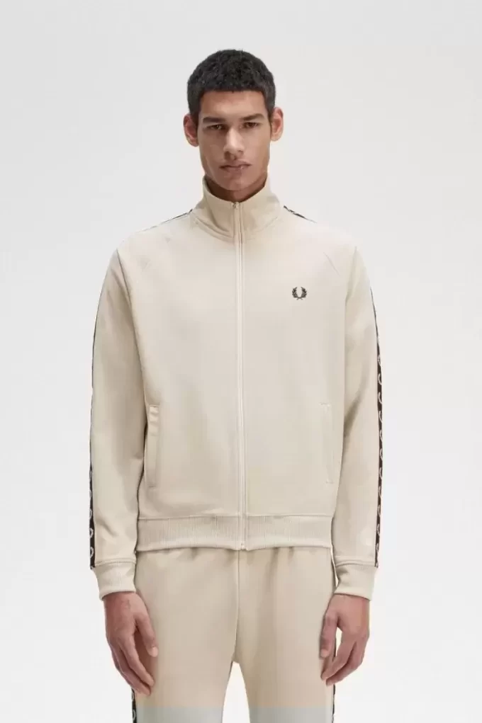 Vestes de survêtement pour hommes à bande contrastée