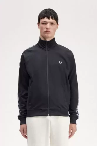 Vestes de survêtement pour hommes à bande contrastée