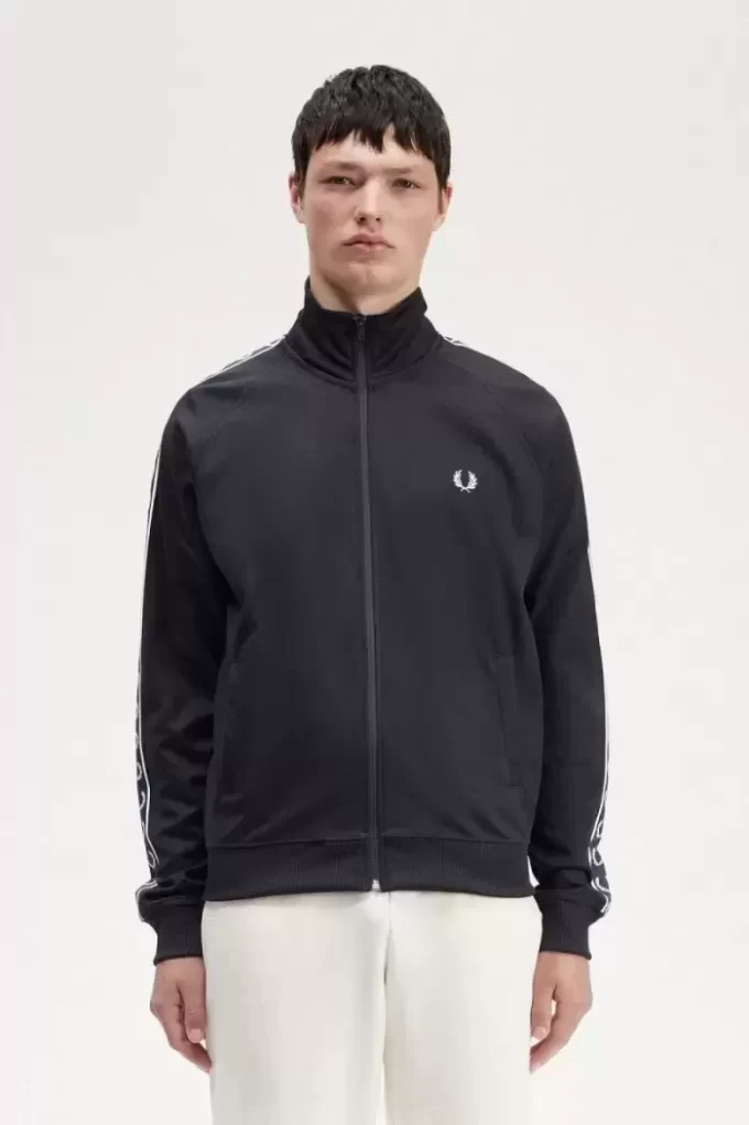 Vestes de survêtement pour hommes à bande contrastée