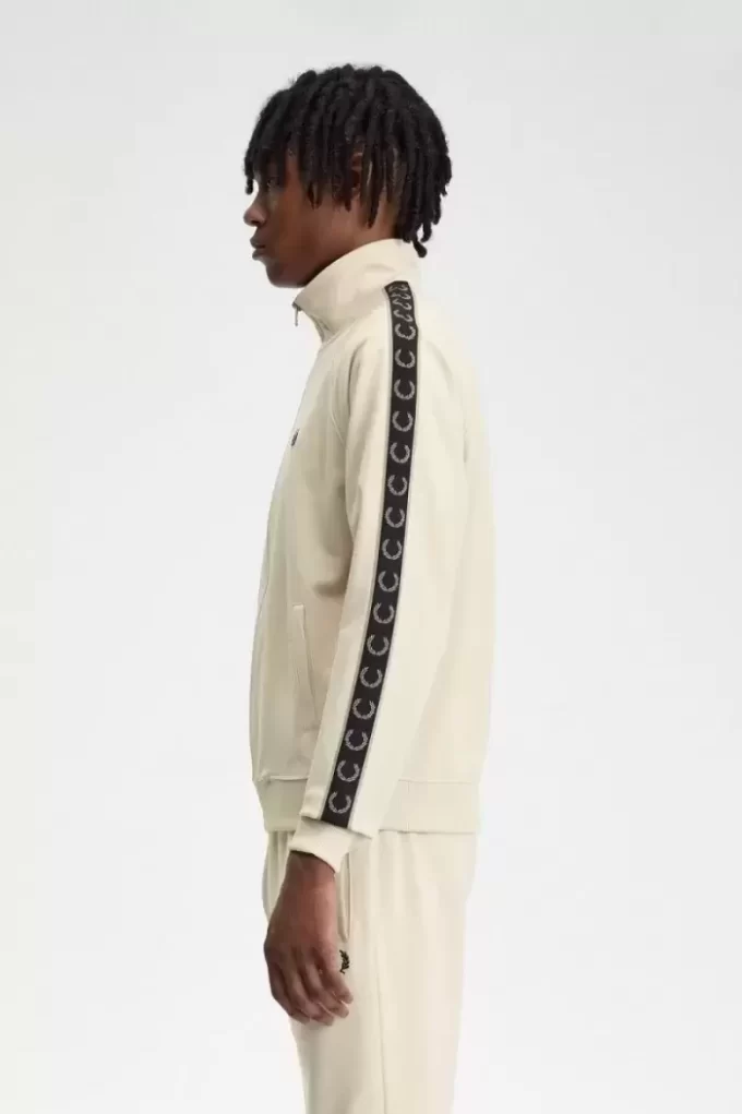 Vestes de survêtement pour hommes à bande contrastée