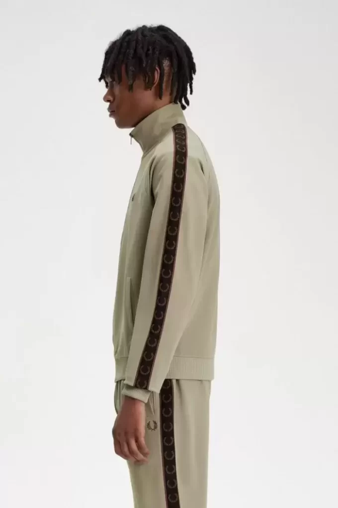 Vestes de survêtement pour hommes à bande contrastée