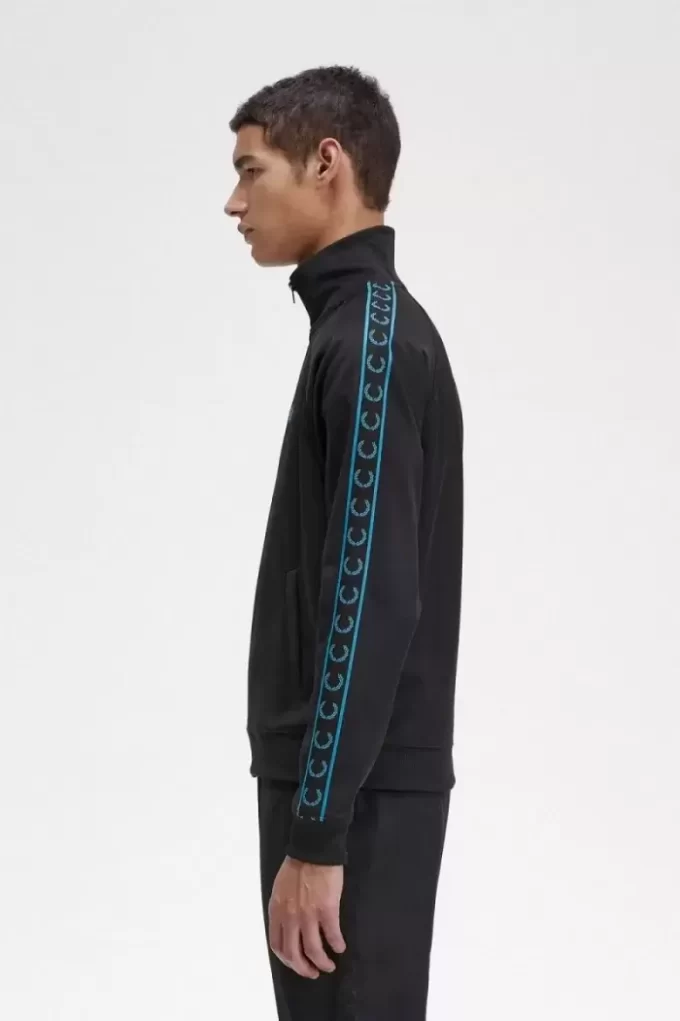 Vestes de survêtement pour hommes à bande contrastée
