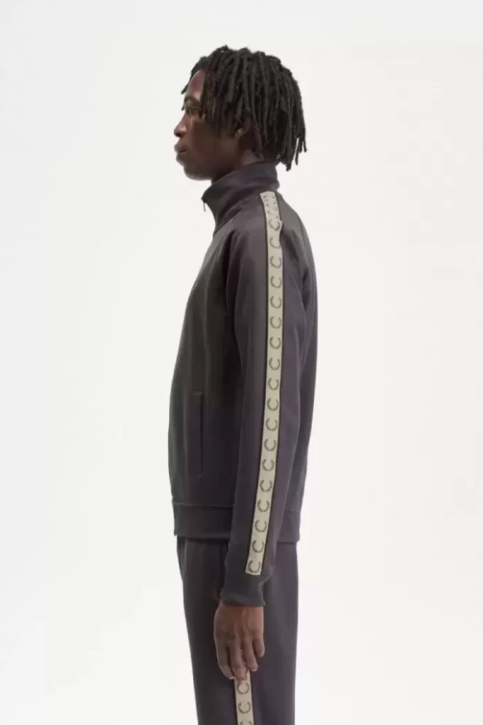 Vestes de survêtement pour hommes à bande contrastée