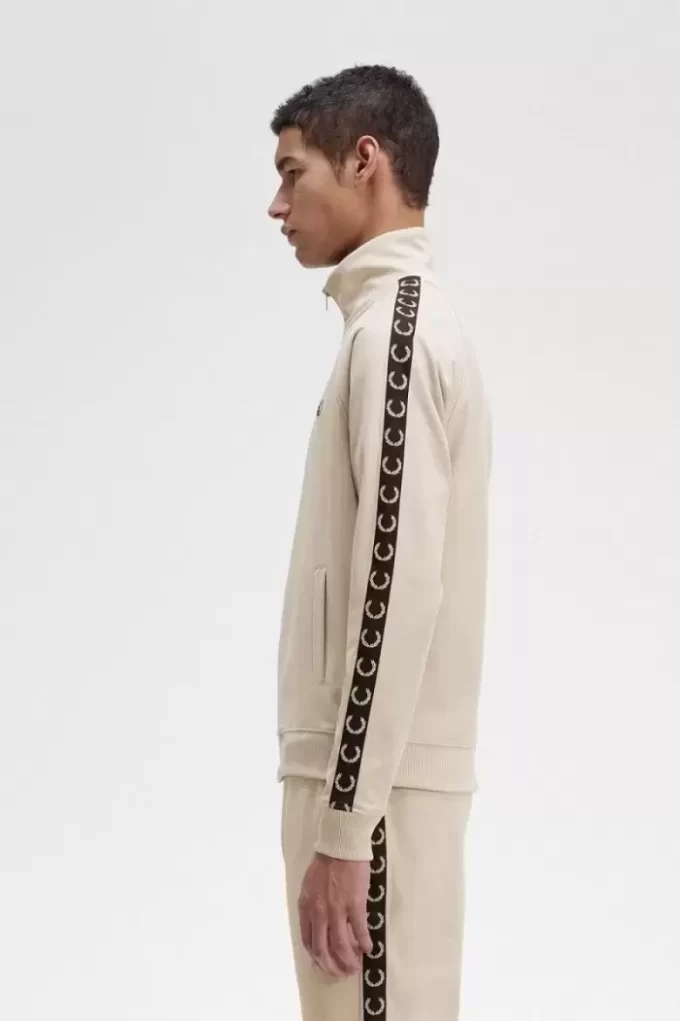 Vestes de survêtement pour hommes à bande contrastée