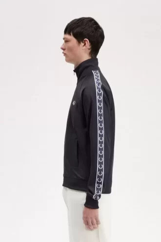 Vestes de survêtement pour hommes à bande contrastée