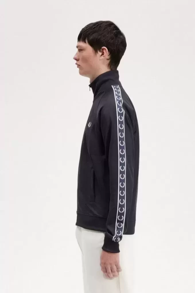 Vestes de survêtement pour hommes à bande contrastée