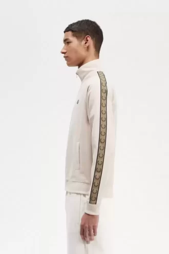 Vestes de survêtement pour hommes à bande contrastée