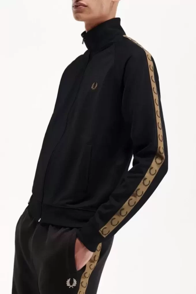 Vestes de survêtement pour hommes à bande contrastée
