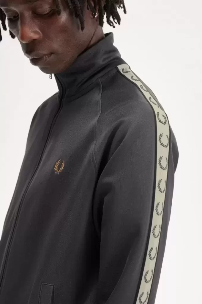 Vestes de survêtement pour hommes à bande contrastée