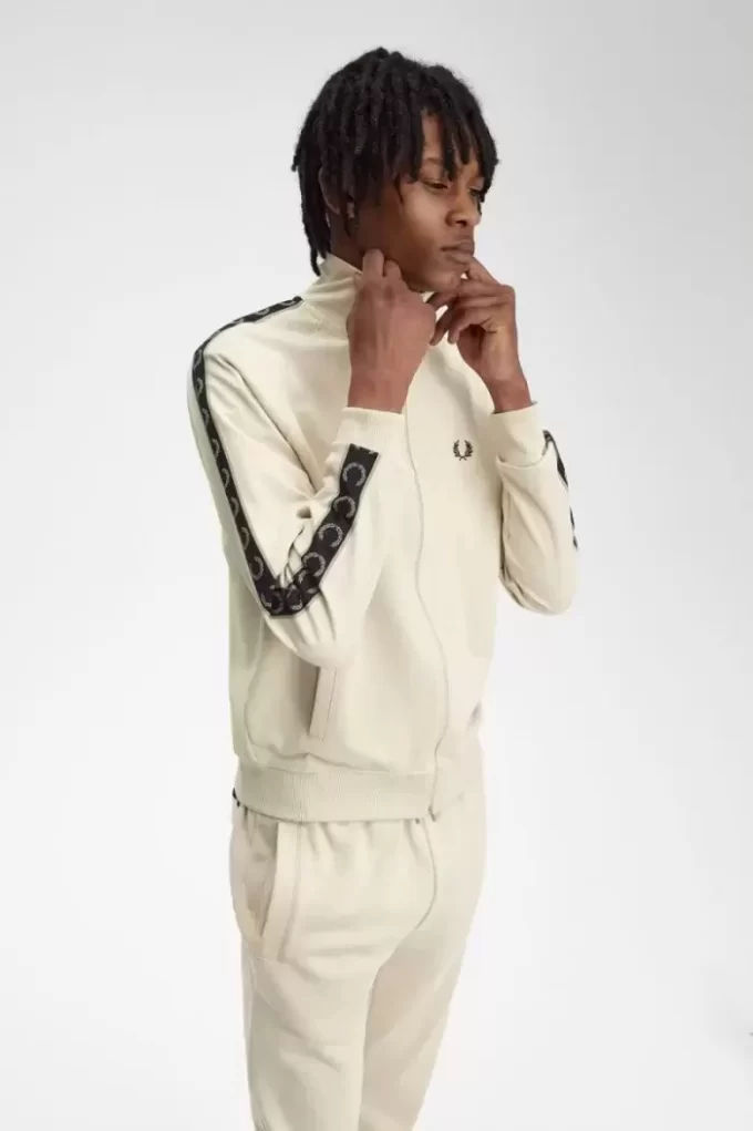 Vestes de survêtement pour hommes à bande contrastée