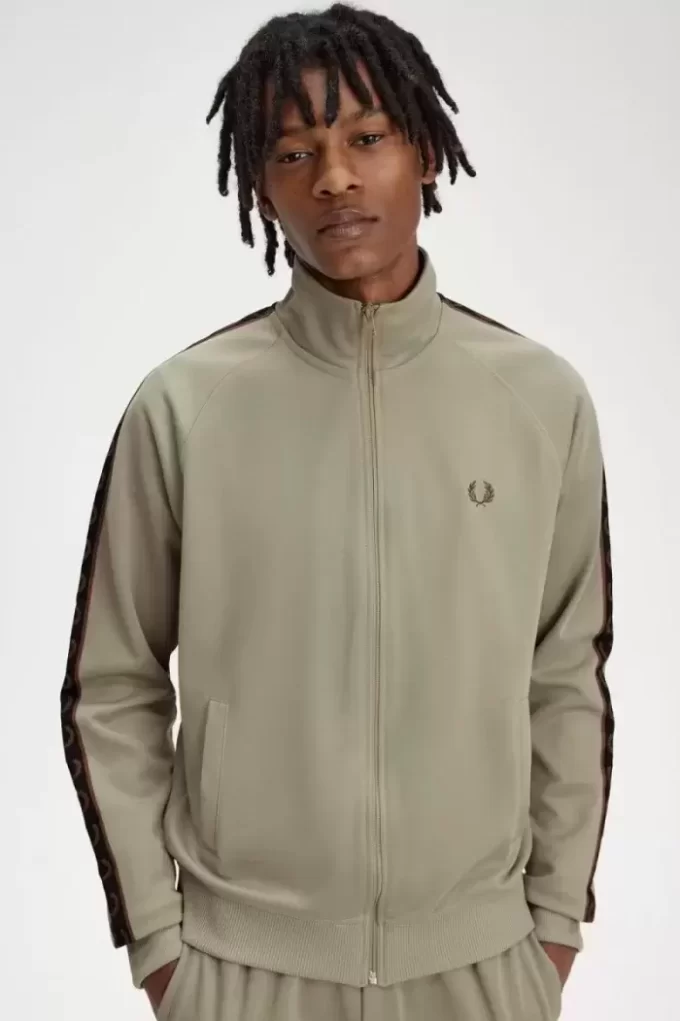 Vestes de survêtement pour hommes à bande contrastée